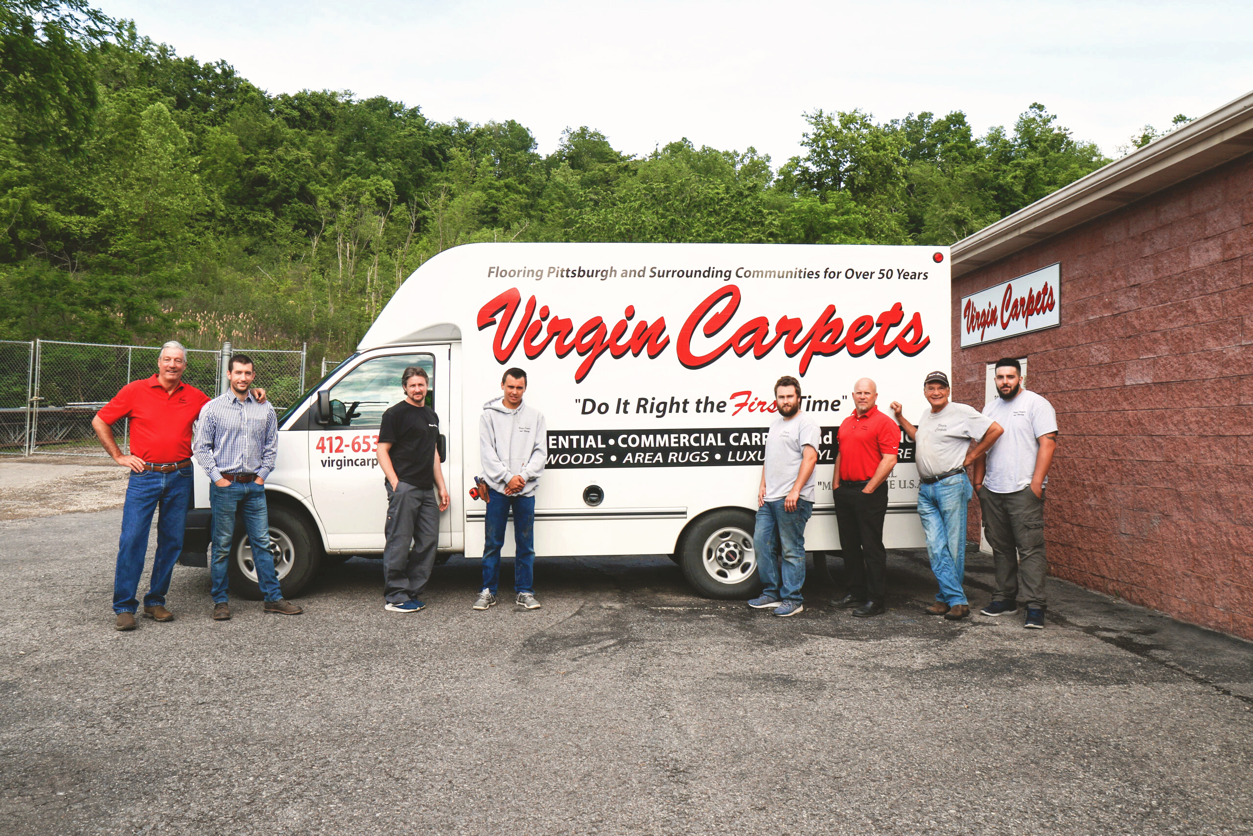 virgin carpets installation team