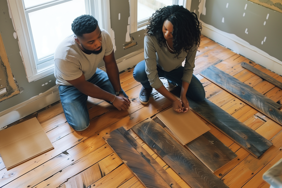 comparing flooring renovating an old home